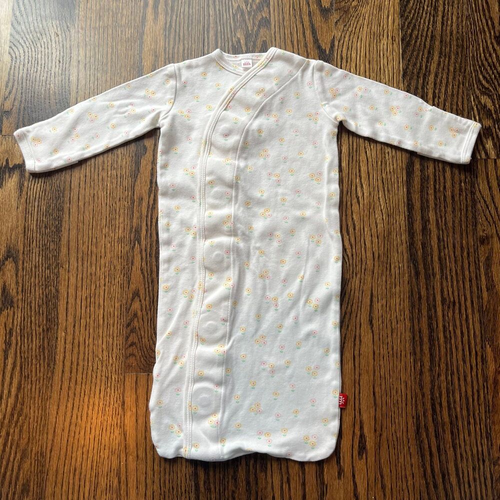 Magnetic Me White Sleep Sack with Yellow & Pink Floral Print